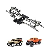 RampCrab Carbon Fiber Chassis Kit for SCX24, 7° Angled Skid, LCG Chassis Kit for SCX24 Gladiator & Dodge Power Wagon