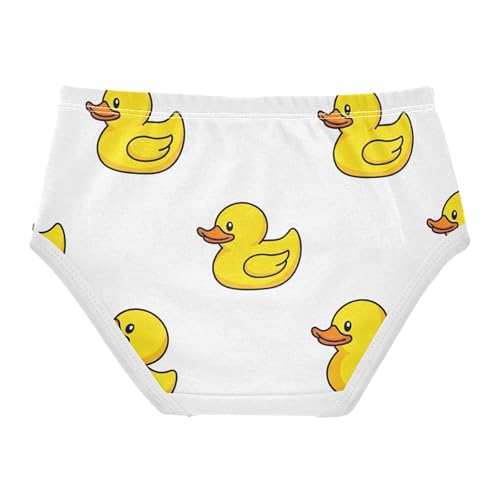 Girls Underwear Toddler 2t Cotton Panties Little Girl Bright Underpants Briefs Cute Yellow Ducks Prints White2