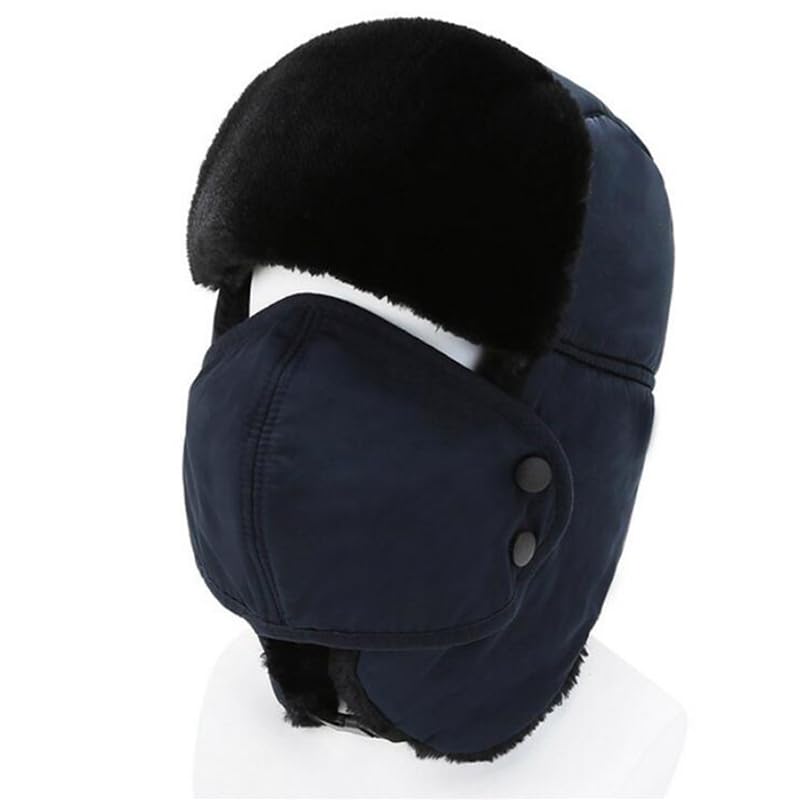 Gorro de Invierno Térmico Sombreros de bombardero de invierno Espesar Sombreros rusos cálidos Hombres Mujeres Invierno Cálido Gorro de esquí de nieve Sombrero de Aviador para Esquiar Deportivas al Air