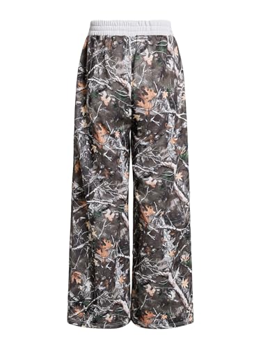 Girl's Camo Sweatpants Elastic High Waist Baggy Sweatpants Wide Leg Pants Trousers Joggers Trendy2