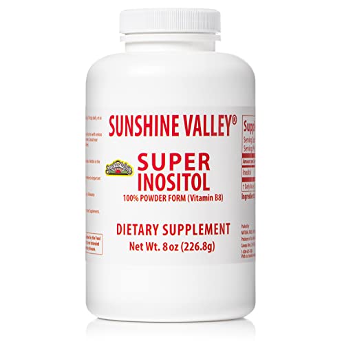 Sunshine Valley® Super Inositol, Vitamin B8 Powdered Dietary Supplement, Natural PCOS Fertility Supplement, Hormonal Balance & Healthy Ovarian Function Support - 8oz