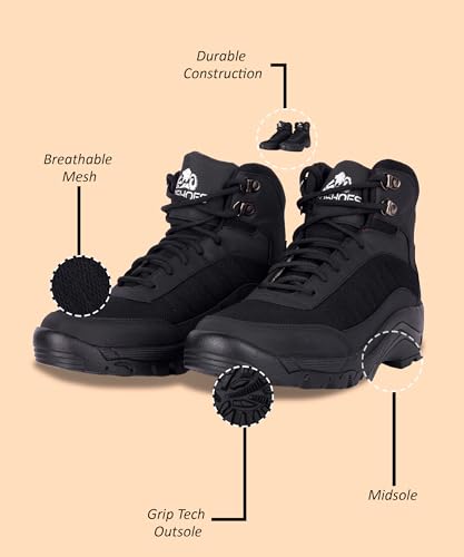 Image of Leo's Fitness Shoes Mens Light Weight Antislip Outdoor Boots For Trekking Hiking & Other Outdoor Activities