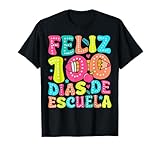 Feliz 100 Dias De Escuela Groovy 100 Days Spanish Teacher T-Shirt