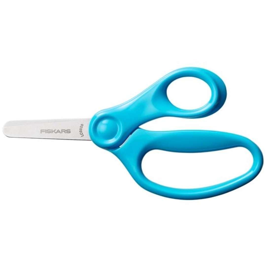 Fiskars children's scissors, From 6 years, Length: 13 cm, For right and left-handers, Metal blade/plastic handles, Turquoise, 1064072