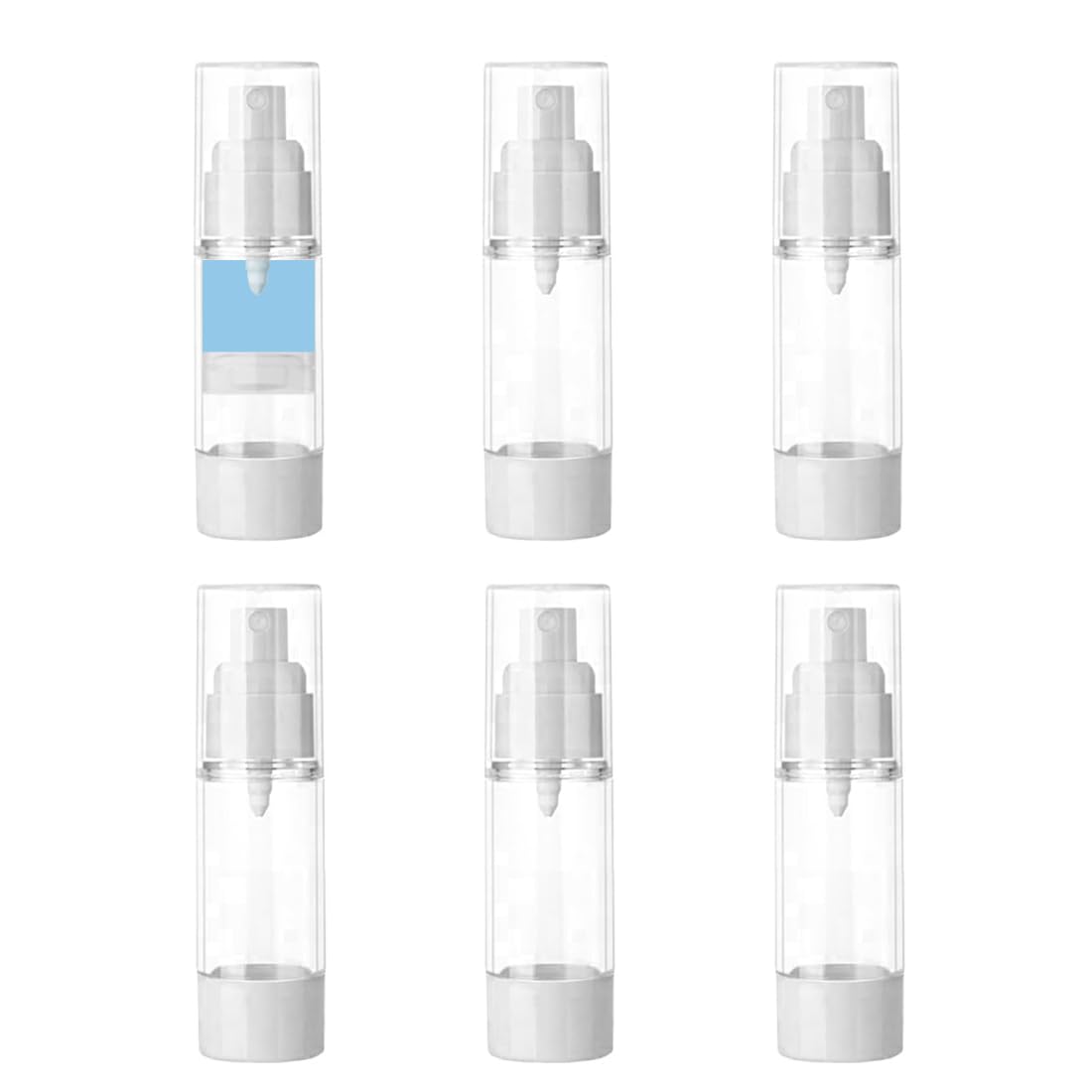 6 Dispenser Crema Vuoti 30ml Airless - Contenitori Ricaricabili Per Viaggio - Foto 6