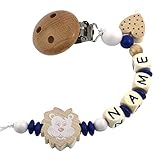 Handgefertigte Schnullerkette - Löwe mit Herz - Tolles Geschenk zur Geburt, Taufe, Ostern, Weihnachten,…