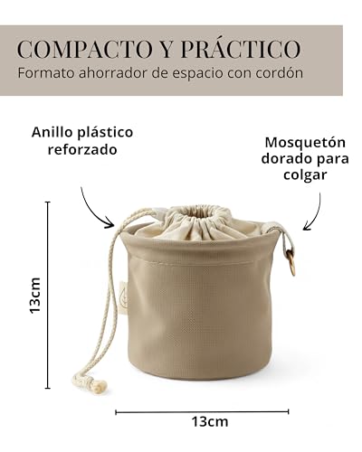 Miniatura 6 de Livlig - Bolsa Para Pinzas De La Ropa Con 50 Pinzas De Plástico Reciclado, Bolsa Para Pinzas De La Ropa, Bolsa De Pinzas Para Colgar, Color Beige