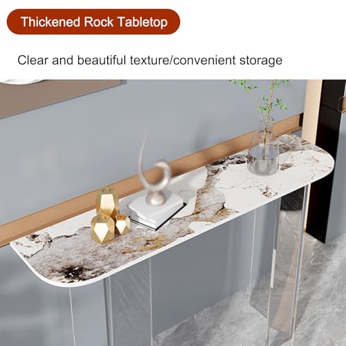 Mesa de consola moderna para sofá y entrada de pasillo en color blanco 4