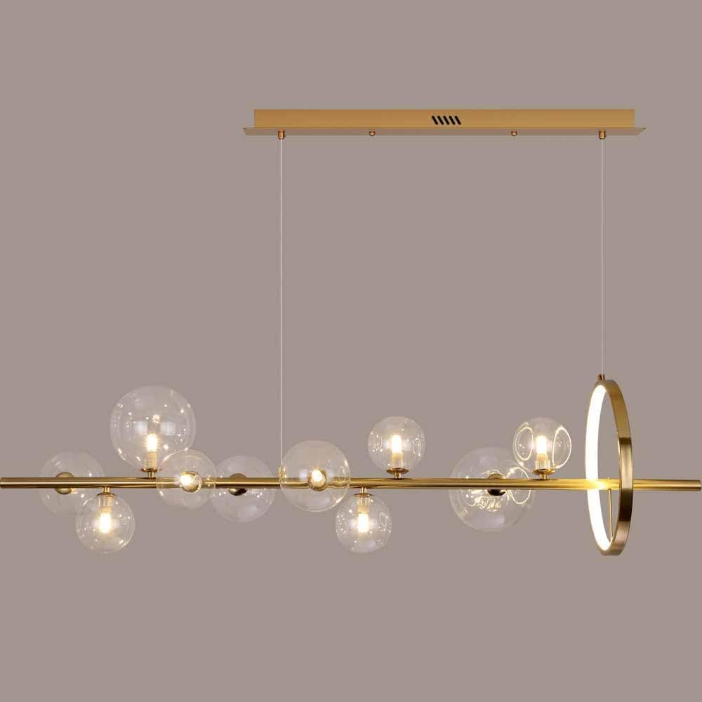Luminaire suspendu à plusieurs têtes pour illuminer grand espace et îlot