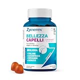 Zymerex BELLEZZA CAPELLI Gummies | 60 gommose | Migliora l’aspetto dei capelli | Forza e resistenza al capello | Cisteina, Biotina, Miglio, Bambù | Senza glutine, lattosio e zuccheri