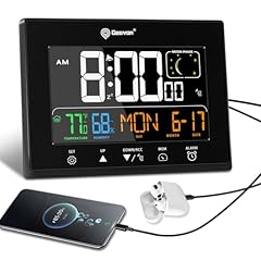 Geevon Digital Atomic Alarm Clocks for Bedrooms with Battery Backup, HD Color Display Atomic Lock photo Geevon Digital Atomic Alarm Clocks for Bedrooms with Battery Backup, HD Color Display Atomic Lock