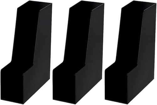 Miniatura 10 de YBM HOME Organizador vertical para archivos, diseño frontal abierto para un fácil acceso a archivos, documentos y revistas, ideal para oficina en