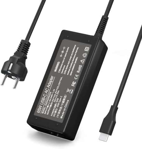 65W USB C Netzteil HP Ladekabel Laptop Ladegerät Kompatible HP OmniBook AI 5/Chromebook/ProBook x360/EliteBook Flip/Spectre/Envy/Elite x2/Pavilion für USB c Lenovo/Acer/Dell/HP Lap