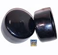 (Pack of 8) SBDs 2 Inch Round Black Vinyl End Caps, Flexible Push-On Pipe Post Rubber Covers | All Caps 1" Deep for a Snug Fit | Made in USA by Caplugs