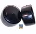 (Pack of 4) SBDs 2 Inch Round Black Vinyl End Caps, Flexible Push-On Pipe Post Rubber Covers | All Caps 1" Deep for a Snug Fit | Made in USA by Caplugs