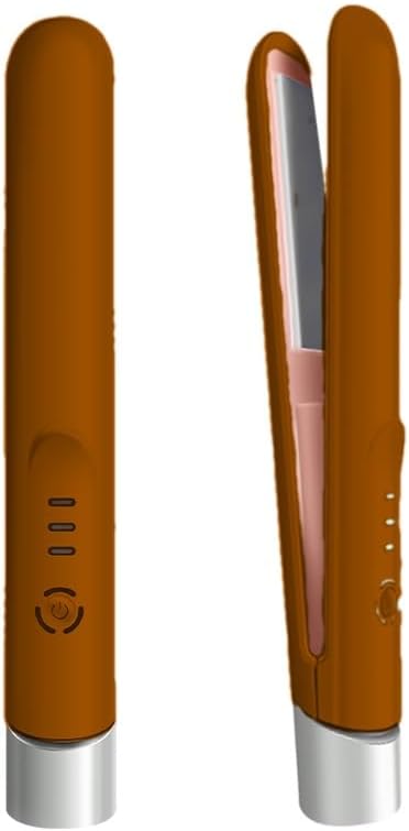 Cordless Hair Straightener, Portable Mini Flat Iron Hair Straightener for Travel, 20s Fast Heating, USB-C Rechargeable, Hair Straightening and Curler 2 in 1 for Women