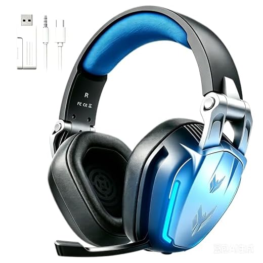 BENGOO V-4 Gaming Headset for Xbox One, PS4, PC, Controller, Noise Cancelling Over Ear Headphones with Mic, LED Light Bass Surround Soft Memory Earmuffs for PS2 Mac Sega Dreamcast PS5 Games