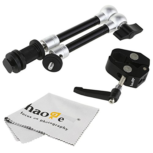 Haoge 11 Inch Articulating Friction Magic Arm With Small Clamp Pliers Clip For Hdmi Lcd Monitor Led Light Dslr Camera Video Tripod Flash Lights Microphone Tpcast Htc Vive Pro Base Station Lightinghous #TOP1