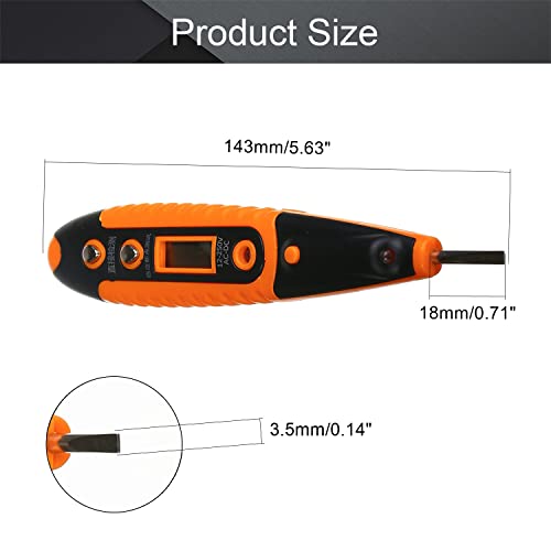 Fielect Voltage Detector Pen, Test Screwdriver Circuit Tester Electric Test Pen Screwdriver Digital Display Non-Contact Voltage Tester Ac/Dc 12-250V Contact Induction Led With Light 1Pcs #TOP1