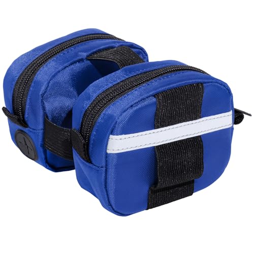 Gracie To The Rescue Leash Bag, Compatible with flexi retractable leash, treat and poop Bag Holder for leash, Waste Bag Holder (Blue)