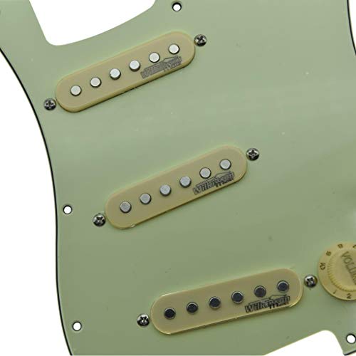 KAISH Mint Green Loaded Electric Guitar Pickguard Prewired Pickguard with Wilkinson Pickups for USA/Mexico FD Stratocaster - Thumbnail 3