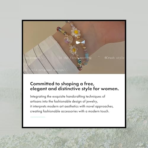 Handmade Colorful Floral Bracelet for Girls - Bohemian Forest Style, Plastic/Resin, Kids&Teens Summer Accessory4