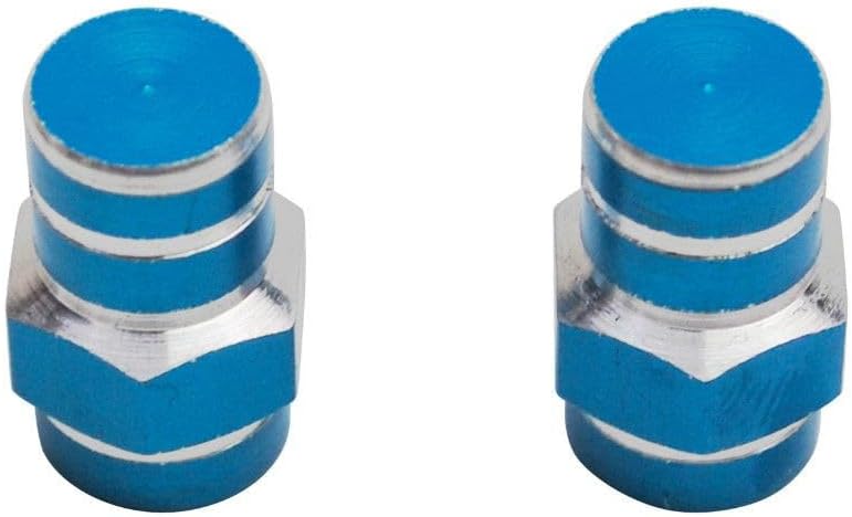 cyclingcolors 2 x Universal Valve Cap for Car, Motorcycle, Scooter, Bicycle, SV Schrader, Hexagonal Blue