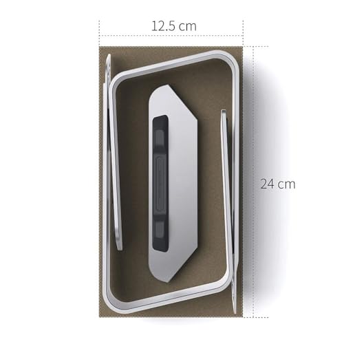 Soporte para laptop y elevador de escritorio con espacio de refrigeración de portátiles plata 7