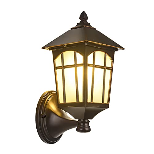 Luminaires de Porche Élégants Verre E26 Applique de Façade Unique