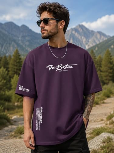 Image of ColorChakra Oversized Tshirt for Mens Down Shoulder Loose fit t-Shirt Men Oversize t-Shirt M to 4XL