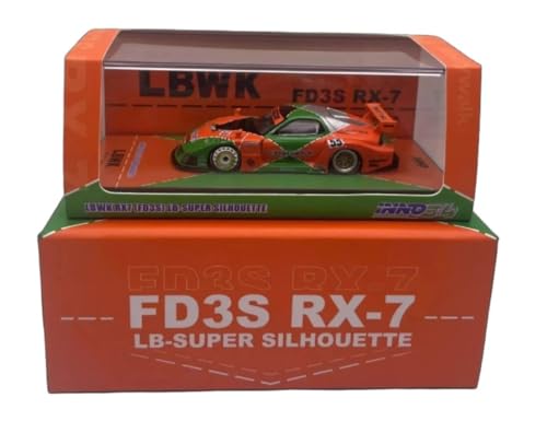 Inno Models Coche compatible con Mazda RX7 FD3S LB-Super Silhouette LBWK Tokyo Auto Salon 2024 Malasia Diecast Expo 1/64 Diecast Model Car IN64-LBWK-RX7-04