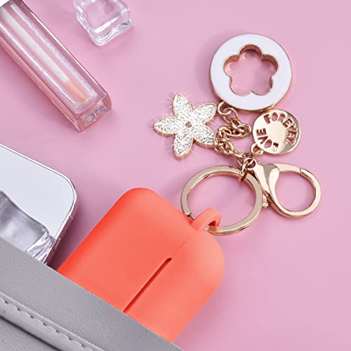 Image of Case for Airpods Pro 1st 2nd Generation - VISOOM Airpods Pro 1 /2 Cases Cover Women Silicone iPod Pro 2 Earbuds Wireless Charging Case Girl Bling Keychain for Apple Airpod Gen Pro 2