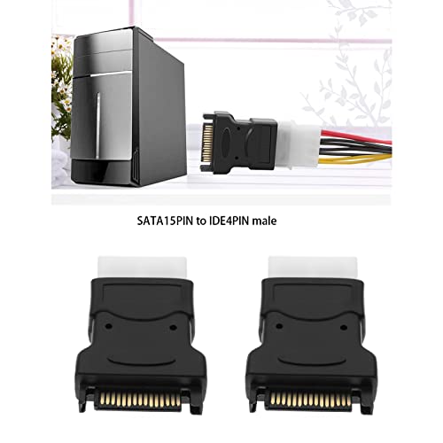 2 Pz 4 Pin Maschio IDE Molex a Sata 15 Pin Maschio...