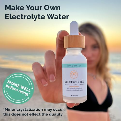 MAYU Electrolyte Water Drops - Fast Absorption Mineral Drops for Drinking Water, Hydration Essential Minerals Mix - 100% Pure Natural Minerals, Dehydration Solution, Sugar Free Electrolytes -30 ml (1)