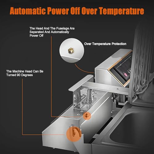 Friteuse électrique 3000W à induction avec panier et robinet de vidange pro