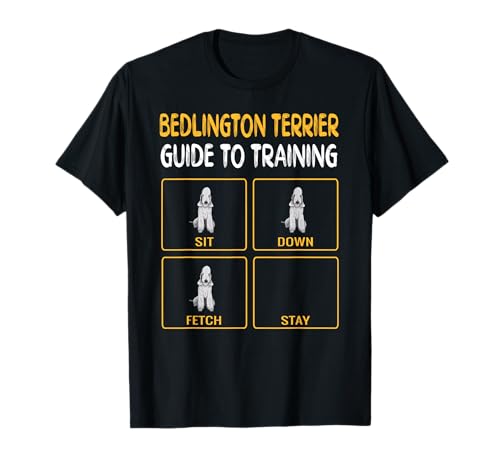 Funny Bedlington Terrier Guide To Training Dog Obedience T-Shirt
