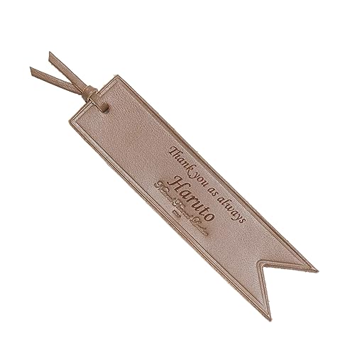 Amazon | 名入れ 名前入れ ブックマーカー しおり レザー 6色から