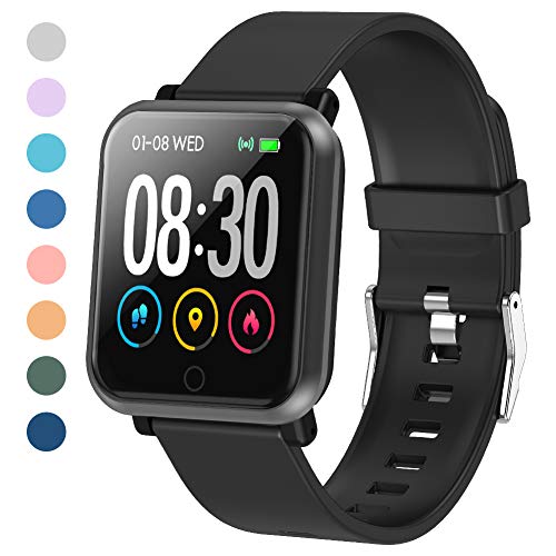 Smart Fit Sport Tracker d'activité coloré et étanche, avec moniteur de fréquence cardiaque, de sommeil, écran couleur Bluetooth, montre intelligente avec podomètre et compteur de calories