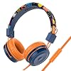 BASEMAN Kinder Kopfhörer mit Kabel, On-Ear Kopfhörer mit Mikrofon, 85dB Volumen Begrenzt Faltbare und Verstellbare…