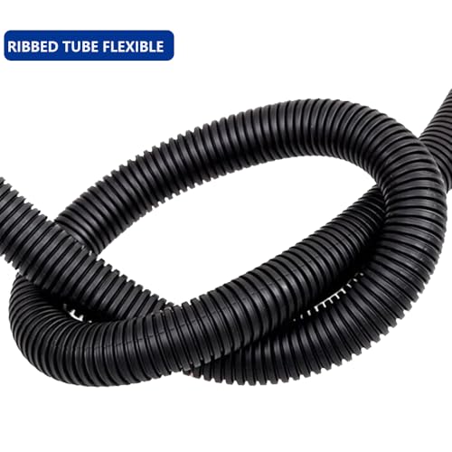 10 FT 1inch Split Wire Loom Tubing Wire Conduit,Flexible Wire Covers Cord Protectors,Cord Protectors from Pets,Black (1"-10ft) by SANEMBER - Image 3