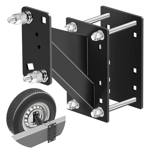 Foozet Trailer Spare Tire Mount,Boat Accessories, Rv Accessories Spare Tire Mount for Utility Trailer,Fits 4 & 5 & 6 Lugs Trailer Wheels on 4