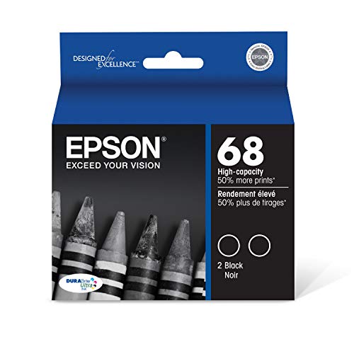 Epson T068120-D2 DURABrite Ultra Black Dual Pack High Capacity Cartridge Ink