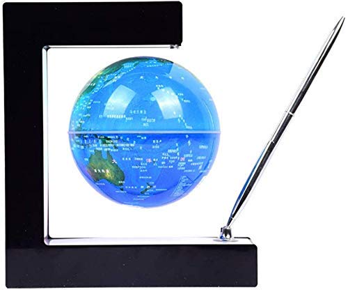 SILOLA Globo del Mundo Flotante con Luces LED de Colores en Forma de Levitación magnética