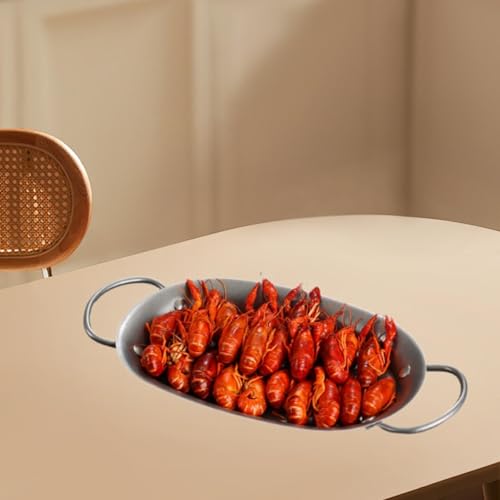 Leefasy Stainless Steel Fish Baking Tray Fish Pan Roasting Pan Heavy Duty Accessory Serving Platter Grill Plate for Cooking Meat Oven, M by Leefasy - Used condition - Image 5