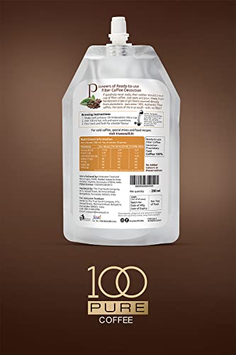 TrueSouth 100-Pure | Ready-to-use Filter Coffee Decoction | 200ml Pouch | Authentic Taste, Value and Convenience (Pack of 2) - Image 4