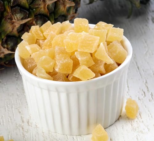 Anna and Sarah Dried Diced Pineapples Large in Resealable Bag Kosher, Gluten Free and NON-GMO, 1 Lb