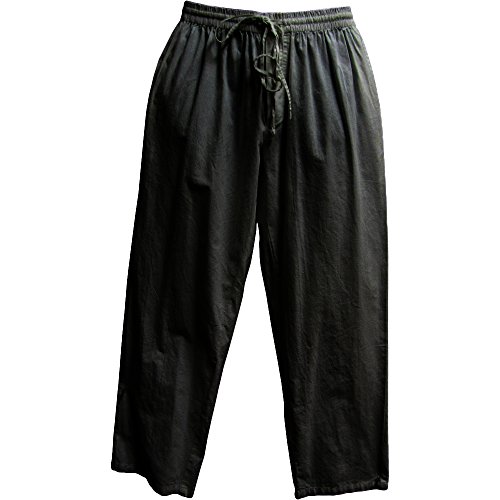 Men's Drawstring/Elastic Waist Yogi Yoga Indian Cotton Casual Long Pants4