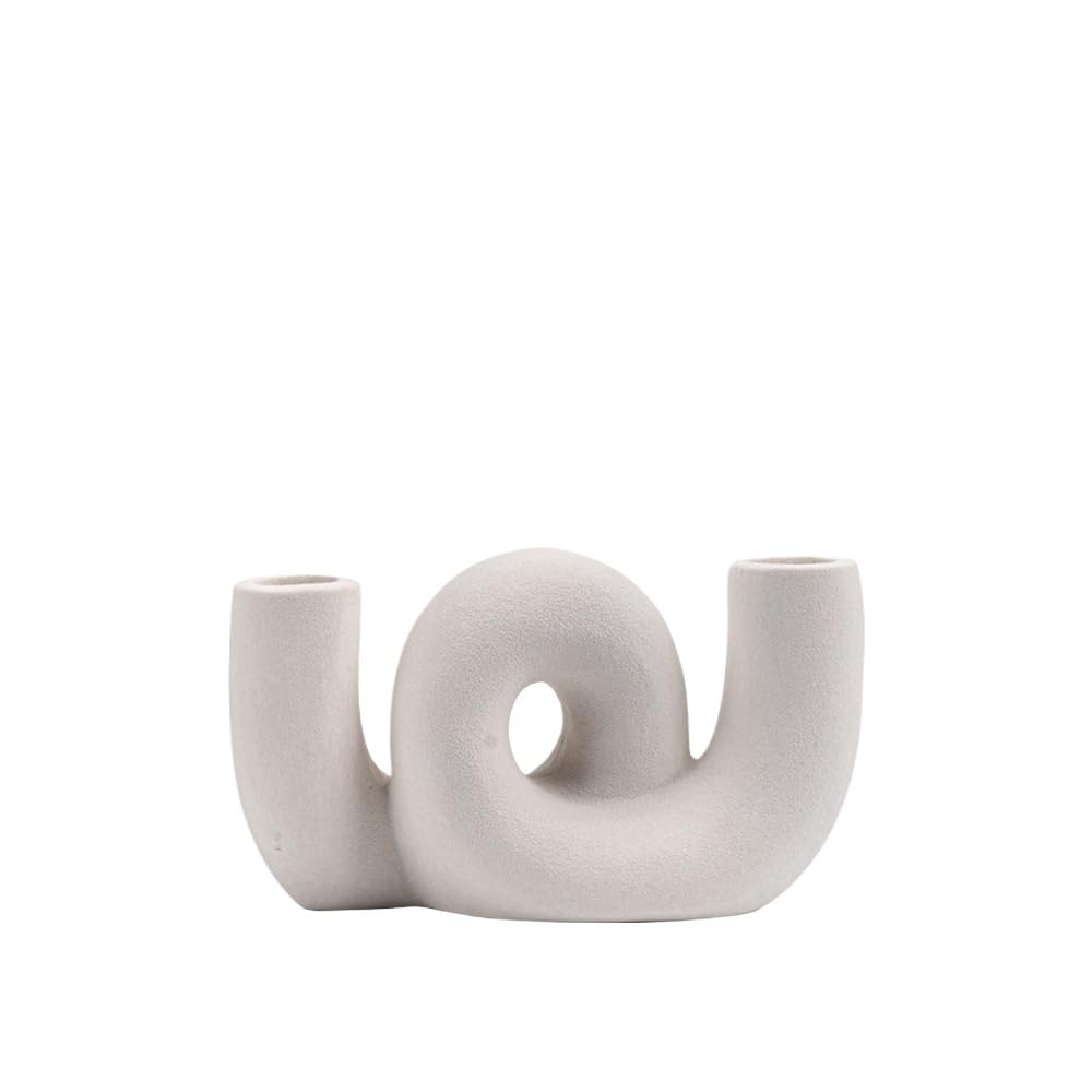 GFHTRELY Vase Small Mouth Flower Arrangement, Simple Ceramic Vase, High-end Home Desktop Decoration Ornaments Flower Vases(L)
