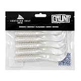 Southern Salt Grunt - Soft Plastic Fishing Lure - Thumping Curly Tail Swimbaits for Flounder, Redfish, Trout - Saltwater Inshore Bait (4-Inch, 5 Pack)