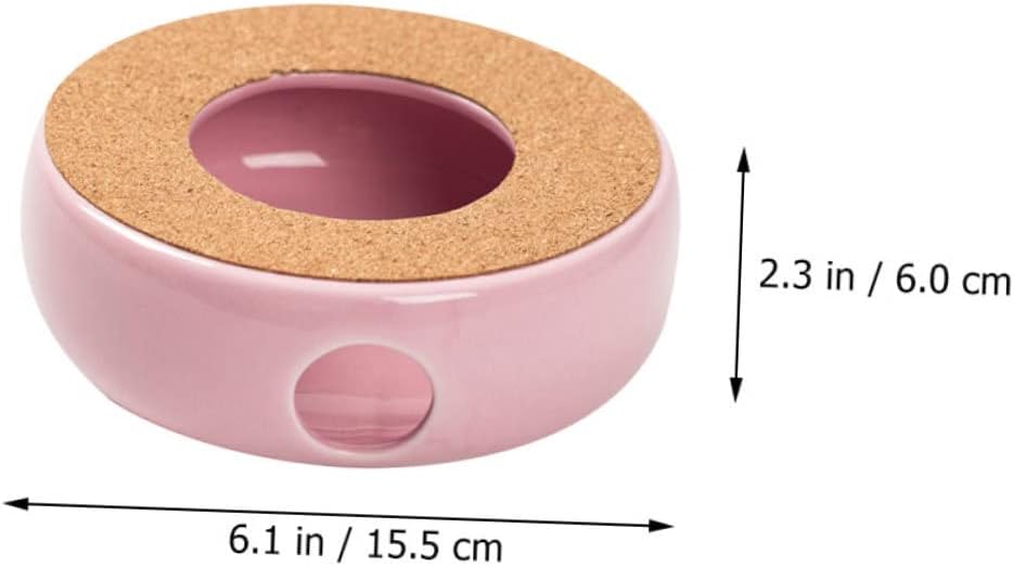 UKCOCO Ceramic Teapot Warmer with Candle Heater Base Multi Purpose Tea Stove for Home Use Smooth Burr Surface Design for Heating Tea Aroma and Food Easy to Clean and Practical